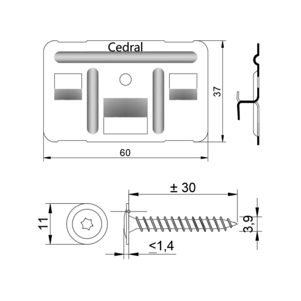 Cedral Click Clip & Screw Set | Concealed Fixing for Cladding Boards ...