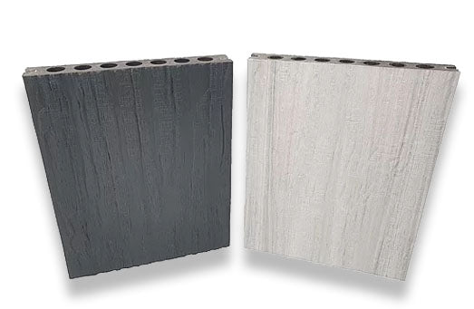 Reversible Luxury Rubber Composite Decking - Slate / Blanco